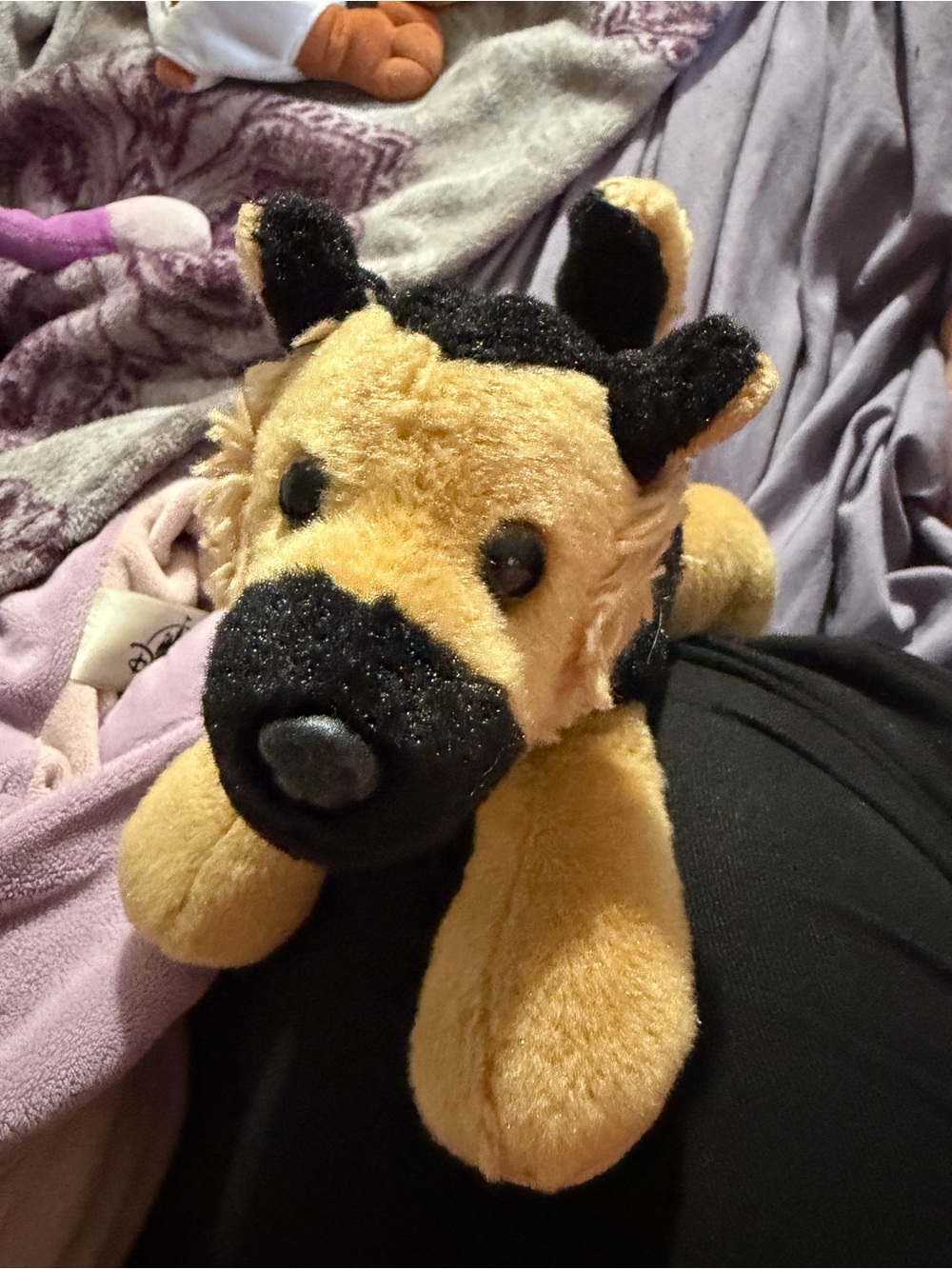 Aurora German Shepherd 8" Floppy Beanbag Plush Dog Black Tan Super Soft